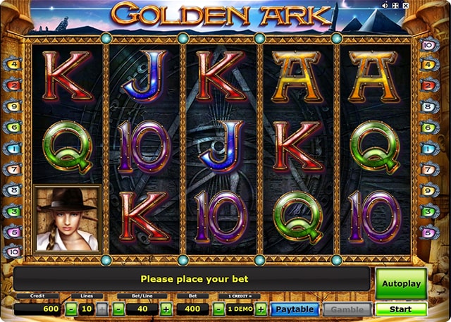 Дизайн игрового онлайн автомата Голден Арк.