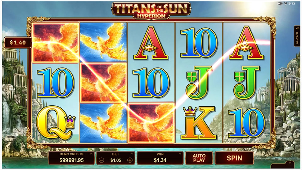 Дизайн игрового автомата Титаны.